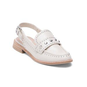 DOLCE VITA Ivory Leather Hardi Studded Flats